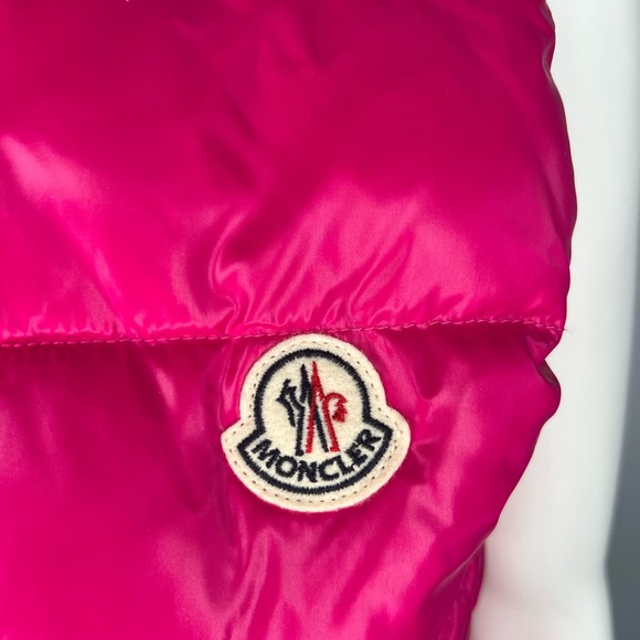 Moncler Bright Pink Puffer Vest Goose Down Padded Hot Pink - Picture 8 of 15